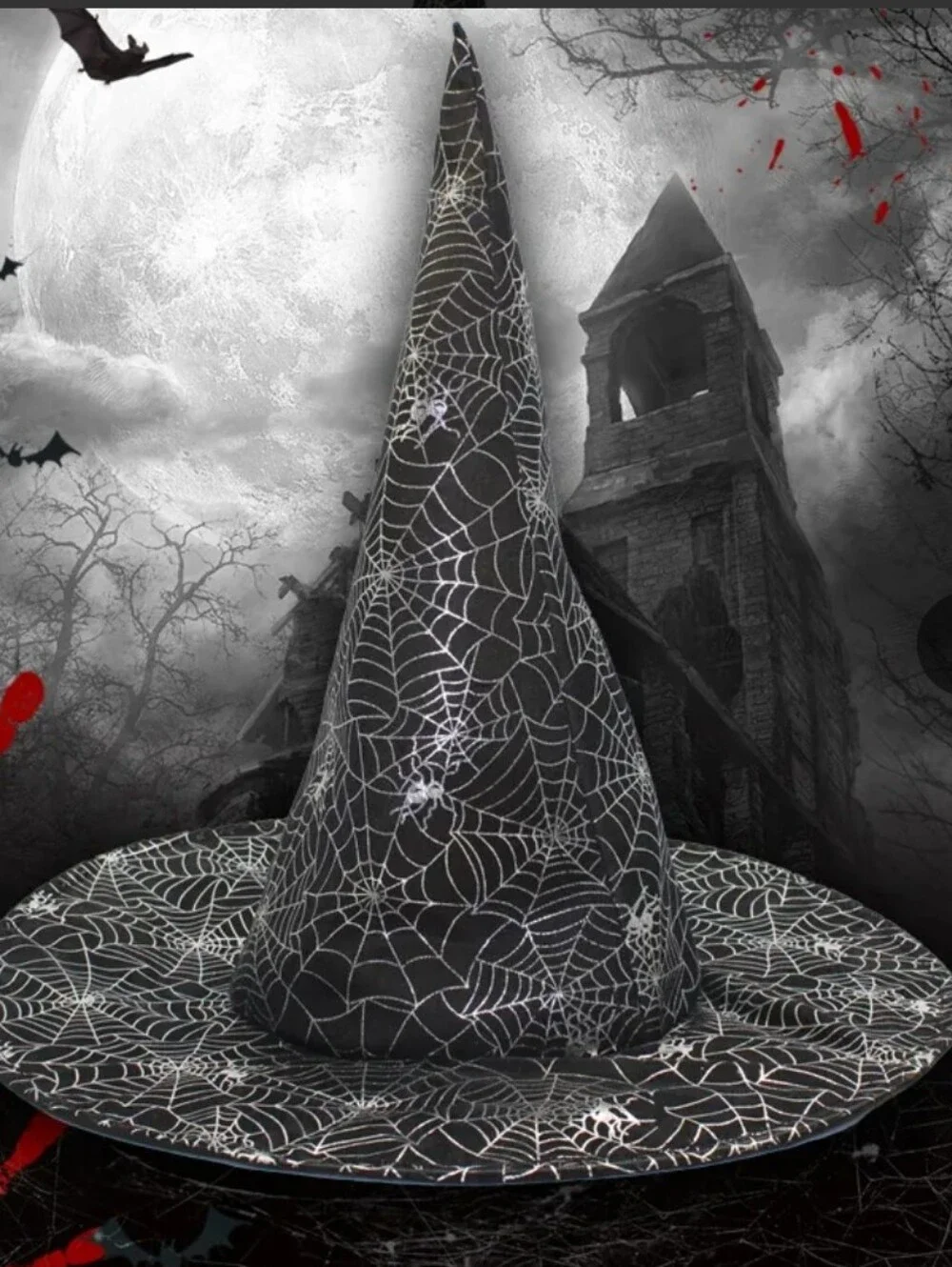 SPIDERWEB Witch Halloween Party Hat
